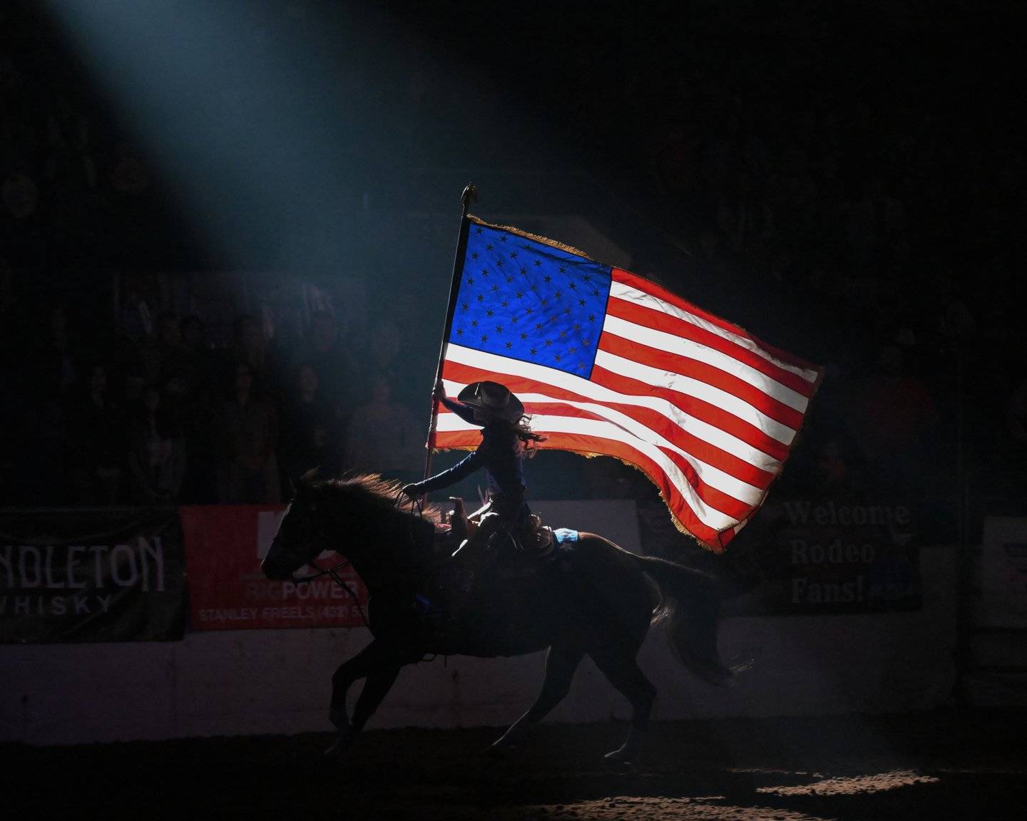 Patriotic Ride at the Rodeo